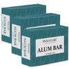 Mi Nature Pure Alum Bar Pack of 3(100g*3)|Natural Phitkari Block |Potassium Alum Stone |Shaving Bar |Skin Astringent |Water Clarifier |Odor Control view 1
