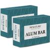 Mi Nature Pure Alum Bar 2 pack (100g*2) |Natural Phitkari Block |Potassium Alum Stone |Shaving Bar |Skin Astringent |Water Clarifier |Odor Control view 1