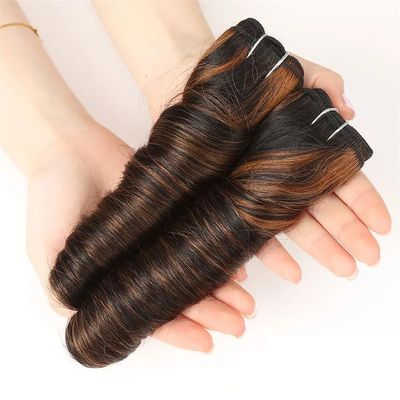 Ombre Brown P6/27 P4/27 Remy Hair Hollywood Loose Wave Brazilian Hair Weave Bundles Hair P1B30 18inches