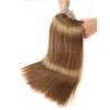 12-24 Inches Double Drawn Silky Straight Hair Brazilian Hair Bundles 8# 6# Brown 100% Remy Human Hair #8 12inches view 4