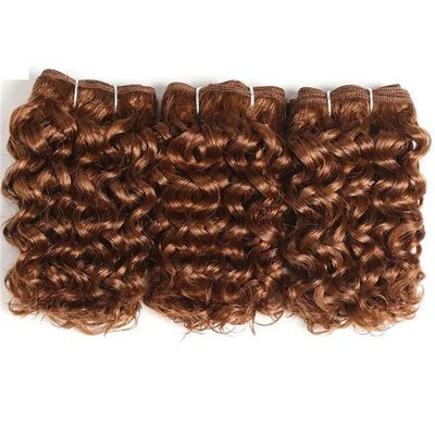 3Pcs Remy Jerry Curl Hair Extension Brown 4# 27# P1B/30 P4/27 Double Drawn Bundles Total 100 Grams #30 6 6 6#3Pcs/Lot#>=35%