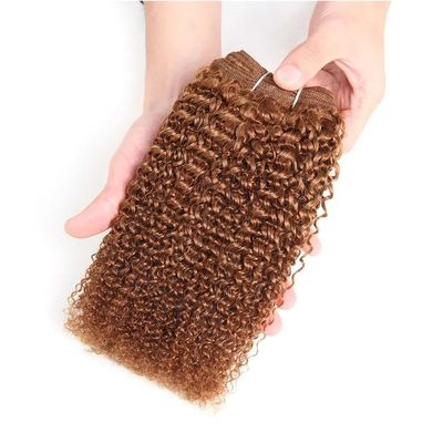 1 Pcs Mongolian Weave Bundles Afro Kinky Weave Curly Black 2# 4# Red Burg# Remy Hair Extension #30 18inches