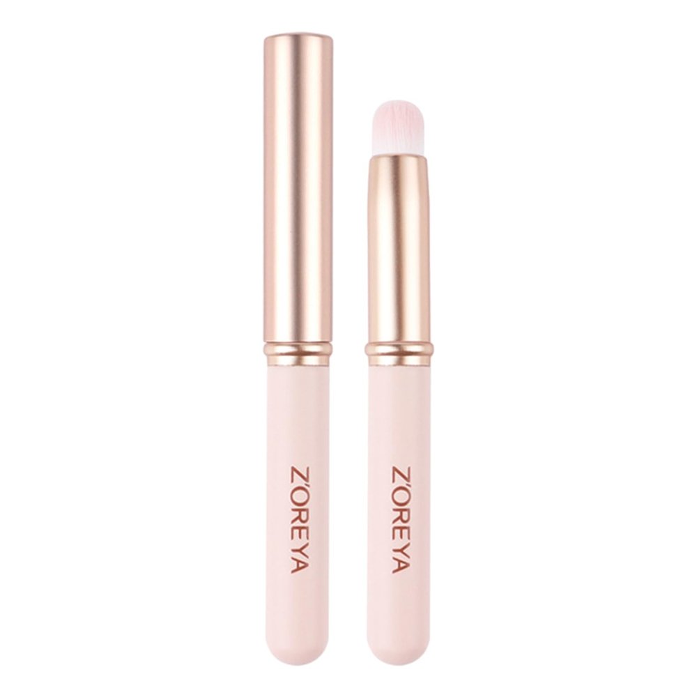 awakentti Lip Brush, Lip Brushes with Dustproof Lids and Fiber Bristles, Lip Smudge Brush, for Lipstick Gloss Creams, Hygienic Portable with Cap, for Women Girl