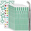 NIACONN 1760 Pcs Deep Green Hair Jewels Face Gems Stick on, Self Adhesive Glitter Rhinestones Stickers for Women Body Eyes Nails Festival Halloween Makeup & Crafts view 1