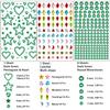 NIACONN 1760 Pcs Deep Green Hair Jewels Face Gems Stick on, Self Adhesive Glitter Rhinestones Stickers for Women Body Eyes Nails Festival Halloween Makeup & Crafts view 2