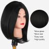 12 Inch Short Black Hair Wigs, Sexy Straight Hair Wig, Heat Resistant Synthetic for Women, Cosplay Party, Daily Use(12 Inch) view 2