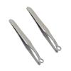 2 Pcs Universal Nose Hair Trimming Tweezers - Stainless Steel Round Tip for Facial Nasal Eyebrow view 1