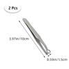 2 Pcs Universal Nose Hair Trimming Tweezers - Stainless Steel Round Tip for Facial Nasal Eyebrow view 2