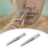 2 Pcs Universal Nose Hair Trimming Tweezers - Stainless Steel Round Tip for Facial Nasal Eyebrow view 4