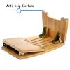 Lyellfe Bamboo Folding Step Stool, Non-Slip Leg Shaving Foot Rest Chair, Foldable One Step Stool for Home, Adults, Support up to 300lbs, Fully Assembled view 4