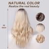 Synthetic Wig Blonde Curly Wavy Wig Long Hairpiece Women's Long Curly Hair with Light Blonde(26 Inch) view 3