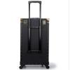 Utility Cart Organizer Storage Trolley Beauty Trolley Cosmetic Case Retro Stylist Brake Wheel Telescopic Handle with Hair Dryer Bracket High Capacity Travel Portable Scissors Kit, Black, 39x25x74cm view 3