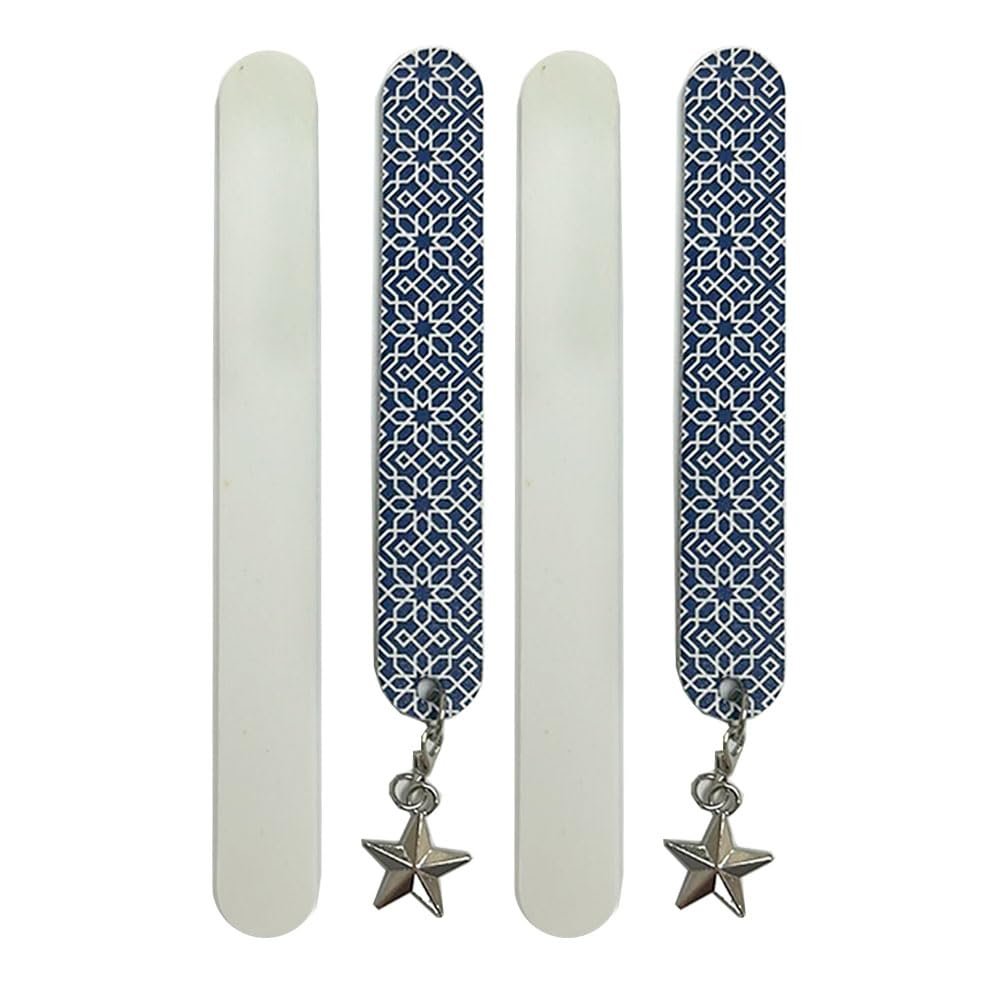4 Pk Pro Dual Sided Nail Files Washable Salon Emery Board Manicure Buffer Tools Heavy Duty Mani Pedicure Finger Toe Nail Care Fingernail Grooming Buffer Reusable Compact Easy to Use Beauty Tools