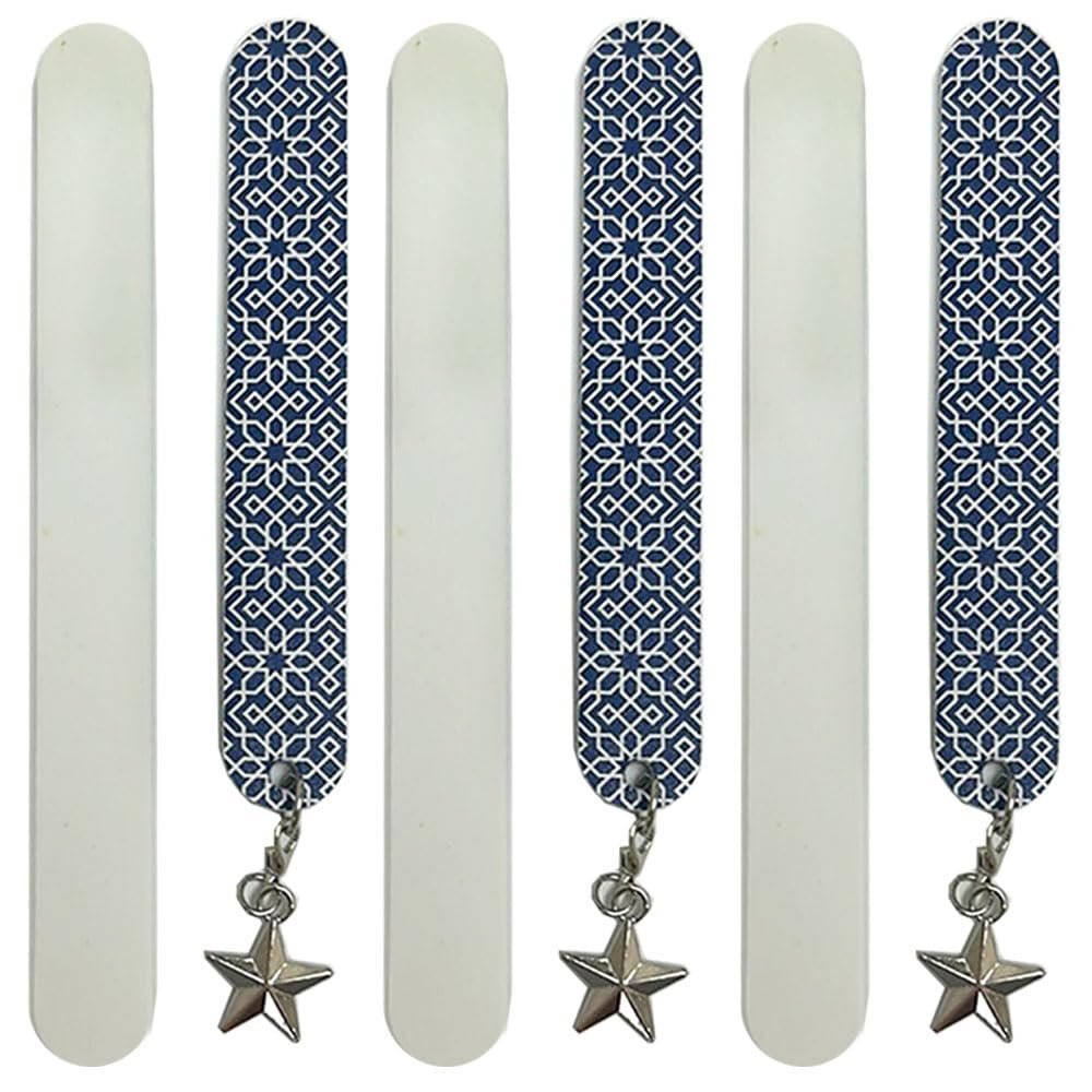 6 Pk Washable Salon Boards Pro Dual Sided Nail Files Emery Manicure Beauty Tools Heavy Duty Mani Pedicure Finger Toe Nail Care Fingernail Grooming Buffer Reusable Compact Easy to Use Beauty Tools