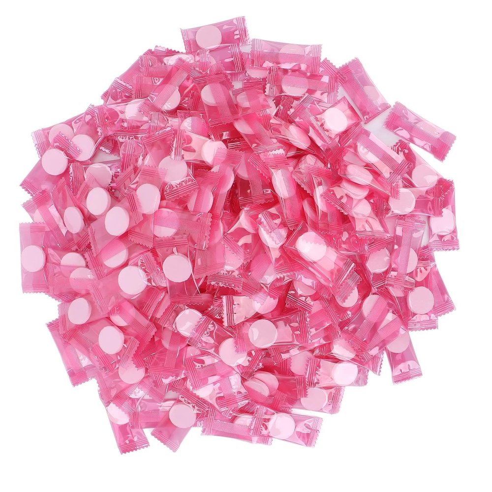 JEOZBM 500Pcs Compressed Facial Mask Sheet, Individual Package Silk Cosmetic Face Mask, Disposable Facial Paper for Essential Oils Toner Lotion