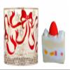 Bath and Body Works - Red Bows and Snowflakes 3-Wick Candle Holder and Strawberry Cake Soap Natural. view 1