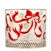 Bath and Body Works - Red Bows and Snowflakes 3-Wick Candle Holder and Strawberry Cake Soap Natural. view 2
