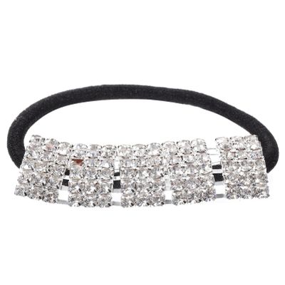 Luxshiny Chic Rhinestone Elastic Hair Ties for Girls No-crease Ponytail Holders Stylish Stretch Bands for Daily Use Party Favors and Hair Decorations