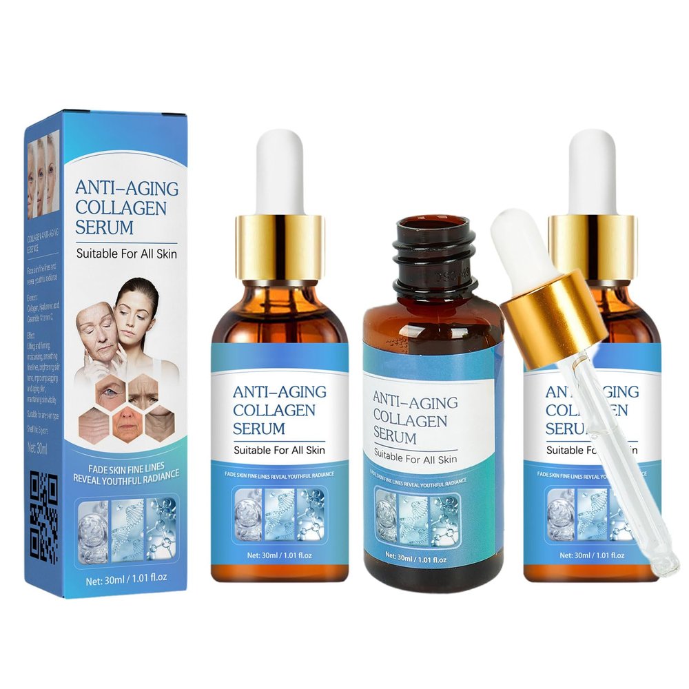 3 Pcs Olavita Face Serum, Olavita Liquid Solution Anti Aging Serum, Vitamin C Gel, Anti-Aging Firming Facial, Boosts Skin Collagen Production, Diminishes Fine Lines & Wrinkles