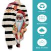 Christmas Stripe Barber Cape - Salon Hair Cutting Cape for Women,Men,Adults,Haircut Cape with Adjustable Elastic Neckline Hairdressing Stylist Cape Gown Accessories Santa Beach Starfish Black view 2