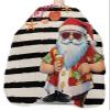 Christmas Stripe Barber Cape - Salon Hair Cutting Cape for Women,Men,Adults,Haircut Cape with Adjustable Elastic Neckline Hairdressing Stylist Cape Gown Accessories Santa Beach Starfish Black view 3