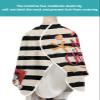Christmas Stripe Barber Cape - Salon Hair Cutting Cape for Women,Men,Adults,Haircut Cape with Adjustable Elastic Neckline Hairdressing Stylist Cape Gown Accessories Santa Beach Starfish Black view 4
