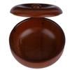 Dioche Wooden Shaving Bowl with Lid, Rubber Wood Shaving Soap Cream Bowl, Prevents Soap from Slipping, Easy to Lather, Bathroom Accessories, Space saving view 2