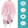 Christmas Barber Cape - Salon Hair Cutting Cape for Women,Men,Kids,Adults,Haircut Cape with Adjustable Elastic Neckline Hairdressing Stylist Cape Gown Accessories Blush Pink Gnomes Winter Snowflake view 2