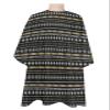 Boho Christmas Barber Cape - Salon Hair Cutting Cape for Women,Men,Kids,Adults,Haircut Cape with Adjustable Elastic Neckline Hairdressing Stylist Cape Gown Accessories Black Gold Stripe Snowflake Dot view 1