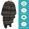 Boho Christmas Barber Cape - Salon Hair Cutting Cape for Women,Men,Kids,Adults,Haircut Cape with Adjustable Elastic Neckline Hairdressing Stylist Cape Gown Accessories Black Gold Stripe Snowflake Dot view 2