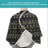 Boho Christmas Barber Cape - Salon Hair Cutting Cape for Women,Men,Kids,Adults,Haircut Cape with Adjustable Elastic Neckline Hairdressing Stylist Cape Gown Accessories Black Gold Stripe Snowflake Dot view 4