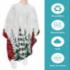 Christmas Barber Cape - Salon Hair Cutting Cape for Women,Men,Kids,Adults,Haircut Cape with Adjustable Elastic Neckline Hairdressing Stylist Cape Gown Accessories Plaid Pine Tree Red Green Dots Grey view 2