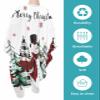Christmas Snowman Barber Cape - Salon Hair Cutting Cape for Women,Men,Kids,Adults,Haircut Cape with Adjustable Elastic Neckline Hairdressing Stylist Cape Gown Accessories Red Black Buffalo Plaid Tree view 2