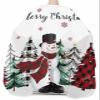 Christmas Snowman Barber Cape - Salon Hair Cutting Cape for Women,Men,Kids,Adults,Haircut Cape with Adjustable Elastic Neckline Hairdressing Stylist Cape Gown Accessories Red Black Buffalo Plaid Tree view 3