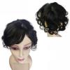 AYunhe Short Curly Wavy Human Hair Toppers for Women and Men Clip In Toupee With Side Bangs Hair Partial Wig Wiglets Hairpieces (Black) view 4