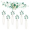 inSowni 7 Pieces Vintage Party Prom Wedding Bridal Emerald Green Beads Crystal Hair Side Combs+Rhinestone U-shaped Hair Pins Headpieces for Brides Bridesmaids Women Girls view 1