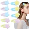 Fluffy Star Hair Accessories: 9 Snap Barrettes, Non-Slip Hairpins for Women & Girls view 1