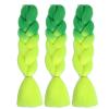 Herina Braiding Hair Extensions Colored Green Ombre Braiding Hair Fake Braids In Hair Extensions 3pcs Green Braiding Hair For Women(3pcs/pack) view 1
