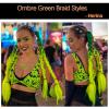 Herina Braiding Hair Extensions Colored Green Ombre Braiding Hair Fake Braids In Hair Extensions 3pcs Green Braiding Hair For Women(3pcs/pack) view 4
