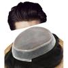 LYRICAL HAIR Mens Toupee Wig Hair Replacement System for Men Monofilament Mens Hairpiece Poly Skin PU Around Hair Unit for Men (8"x10", 1B80 Off Black+80% Gray-120% Med-light to Medium Density) view 1
