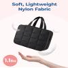 BAGSMART Travel Toiletry Bag with Jewelry Organizer, Hanging Travel Bag for Toiletries, Puffy Makeup Cosmetic Bag Organizer, Carry-on Travel Accessories Essentials, Black-M view 3