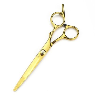 6.0 inch hair clippers, hair clippers, flat scissors, bangs, teeth clippers, thin scissors, white screws(Gold flat scissors)