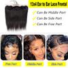 13x4 Straight Frontal Closure Human Hair Brazilian Virgin Hair Ear To Ear Lace Frontal Closure Pre Plucked Baby Hair Natural Color for Black Women 14inch view 3