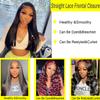 13x4 Straight Frontal Closure Human Hair Brazilian Virgin Hair Ear To Ear Lace Frontal Closure Pre Plucked Baby Hair Natural Color for Black Women 14inch view 4