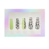 Luluizy Press On Nails Coffin Glossy Finish Extra Long Nail Tips Reusable Kit in sizes Nail Glue Adhesive Gel Sticker 5 Accessories (Melanie) view 3