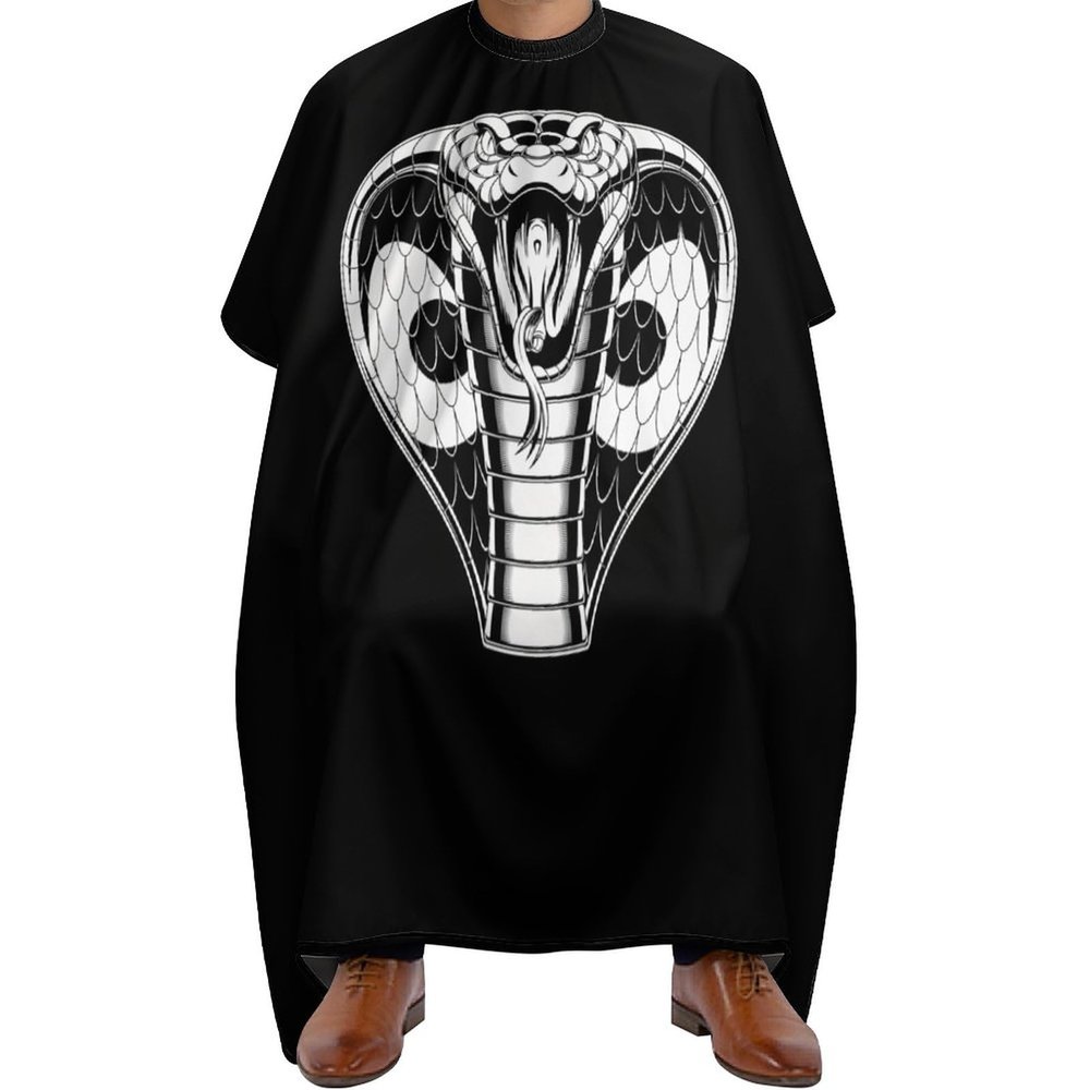 Attacking-Cobra Barber Cape Professional Large Barber Apron Unisex Haircut Cape Water Resistant Salon Cape