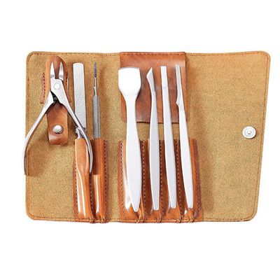 Pedicure Knife Set Ingrown Toenail Foot Care Tools Stainless Steel Nail Nippers Clipper Remover Kit For Feet Tools,7 pcs,A