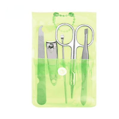 5pcst Stainless Steel Nail Clippers Set Nail Pedicure Nail Clipper Tool Nail Supplies and Manicure Tools,green
