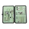 18Pcs/box Manicure Cutters Pink Nail Clipper Set Household Stainless Steel Ear Spoon Nail Clippers Pedicure Nail Scissors Tool,green,A view 1
