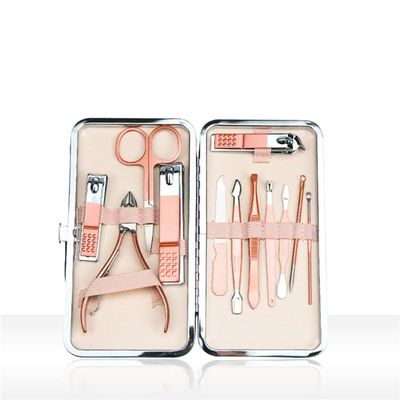 7/10/12/16/18pcs Portable Manicure Sets Pedicure Kits Nail Clipper Stainless Steel Personal Care Tools Clean Groom Dead,12pcs